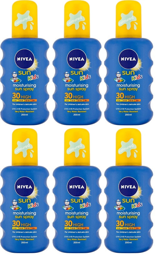 6 x Nivea Sun Moisturing Kids 200Ml