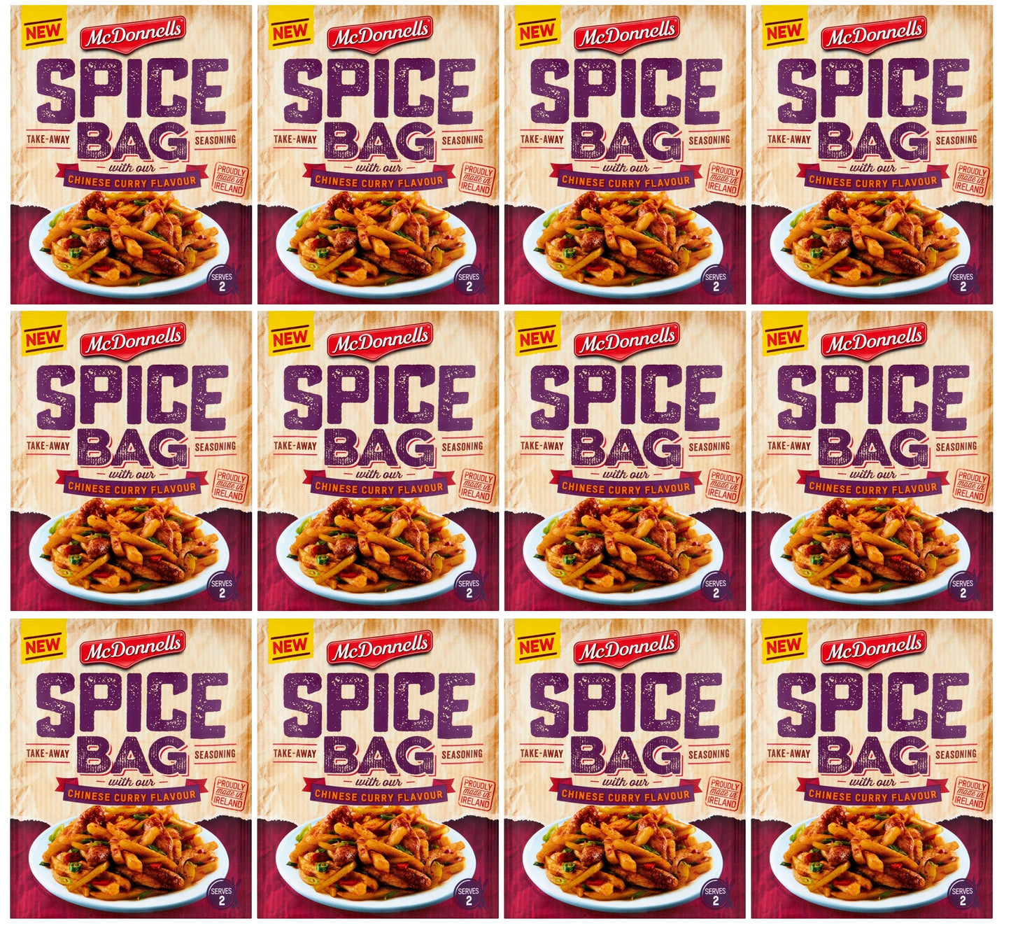 12 x Mcdonnells Spice Bag Chinese Curry Flavour Seasoning Mix 40G
