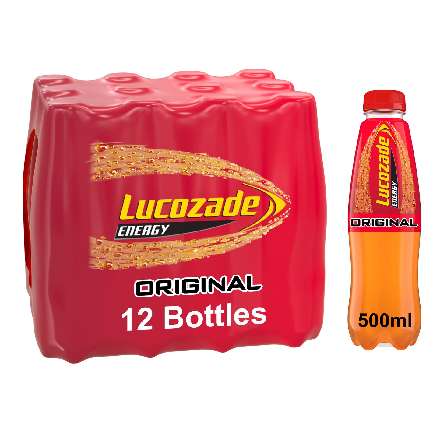12 x Lucozade Energy Drink Original 500Ml