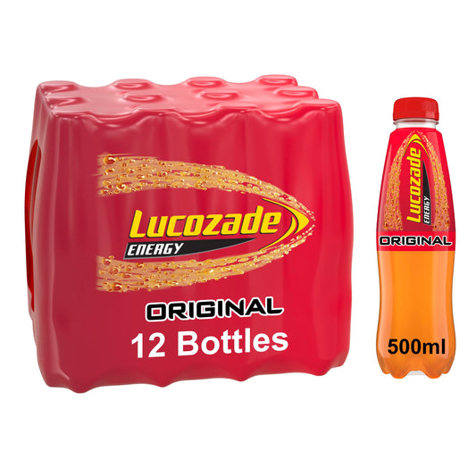 12 x Lucozade Energy Drink Original 500Ml
