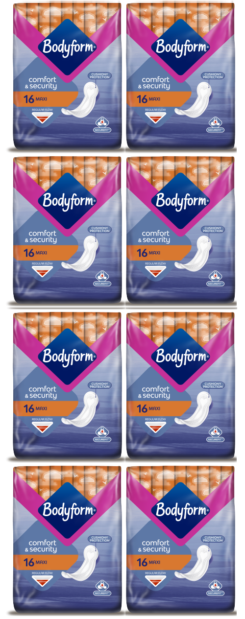 8 x Bodyform Maxi Normal - 16 Pack