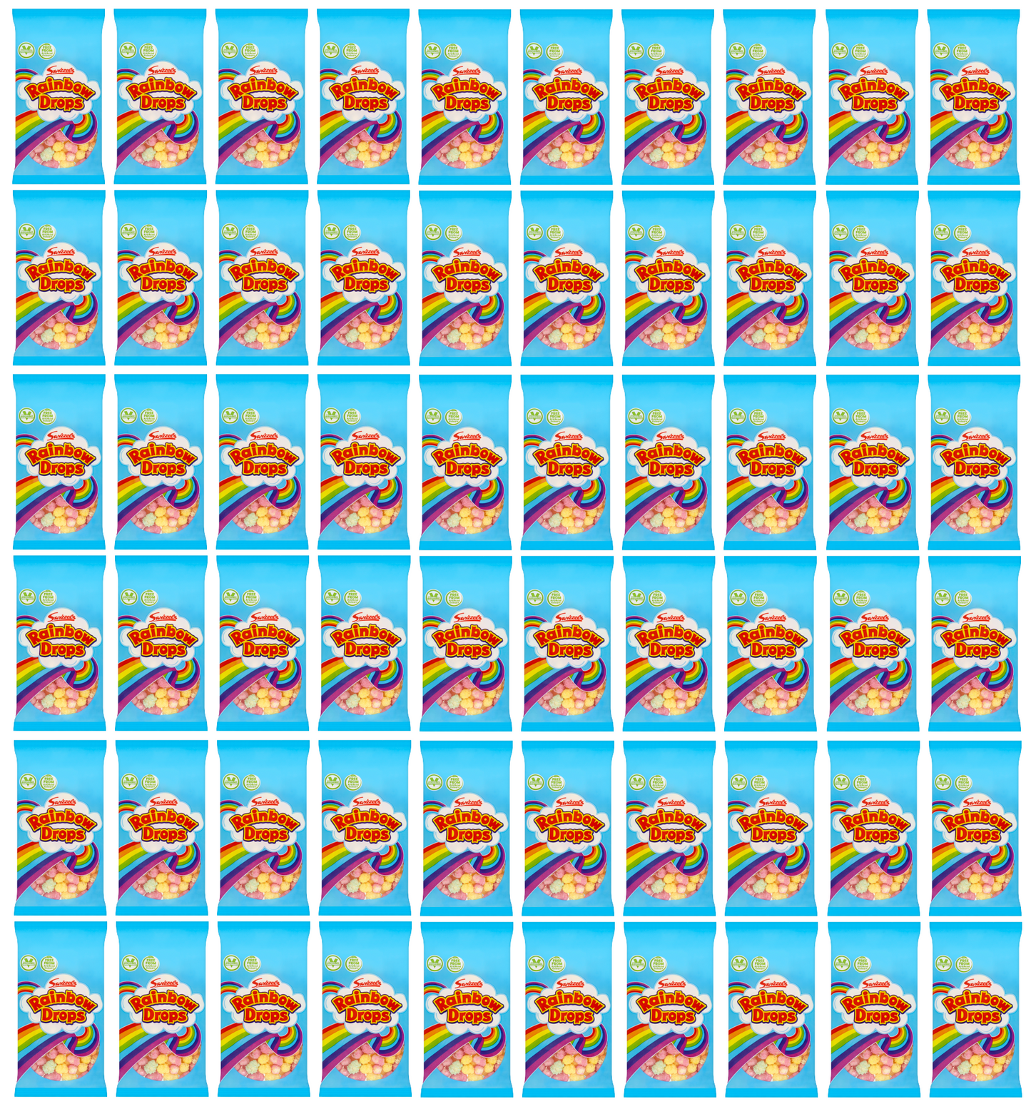 60 x Swizzels Rainbow Drops Small Pack 10g