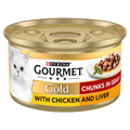 12 x Purina Gourmet Gold Chicken & Liver In Gravy 85Gm