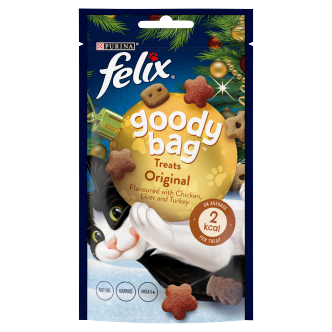 8 x Purina Felix Treats Goody Bag Original 60Gm