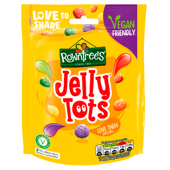 10 x Rowntrees Jelly Tots Pouch (Vegan) 150Gm