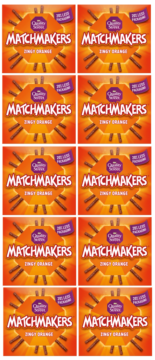 10 x Quality Street Zingy Orange Matchmakers Box 120Gm