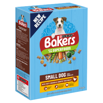 5 X Purina Bakers Small Dog Chicken Rice & Veg & Wholgrain 1.1Kg