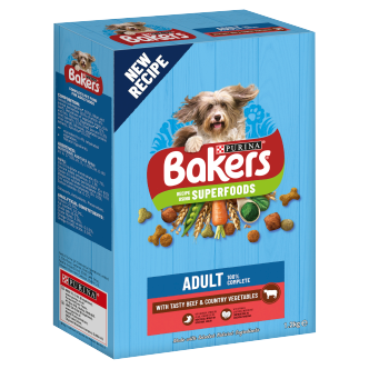 5 X Purina Bakers Adult Beef&Veg & Wholegrain 1.2Kg