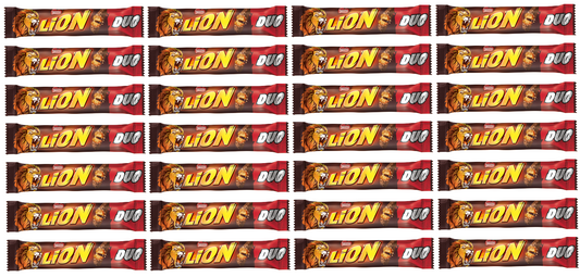 28 x Lion Milk Chocolate Duo Bar 60G