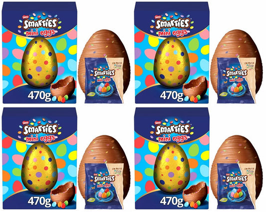 4 x Smarties Mini Eggs Giant Egg Incredible - 470GM