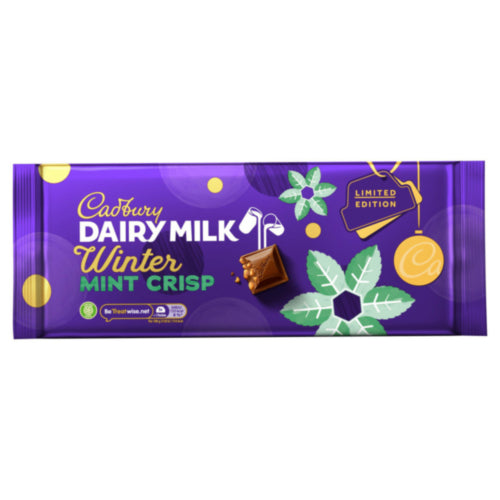 13 x Cadbury Limited Edition Dairy Milk Winter Mint Crisp 360G