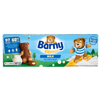 7 x Barny Milk Kids Sponge Bear 5 Packs 125Gm