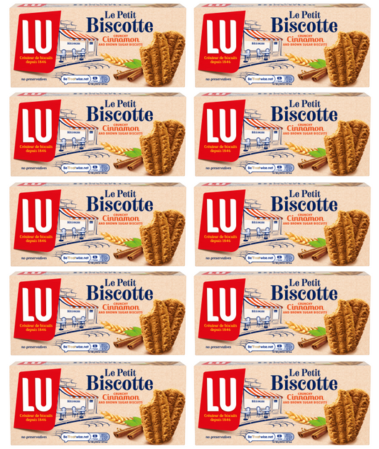10 X Lu Le Petite Biscotte Cinnamon Biscuits 200GM
