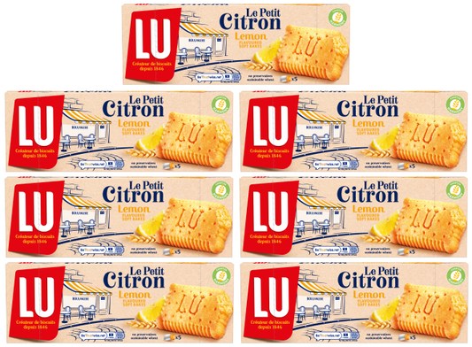 7 X Lu Le Petite Citron Lemon Soft Bakes Biscuits 5 Pk 140GM