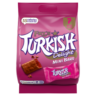 20 x Frys Turkish Delights Mini Bars Pouch 105Gm