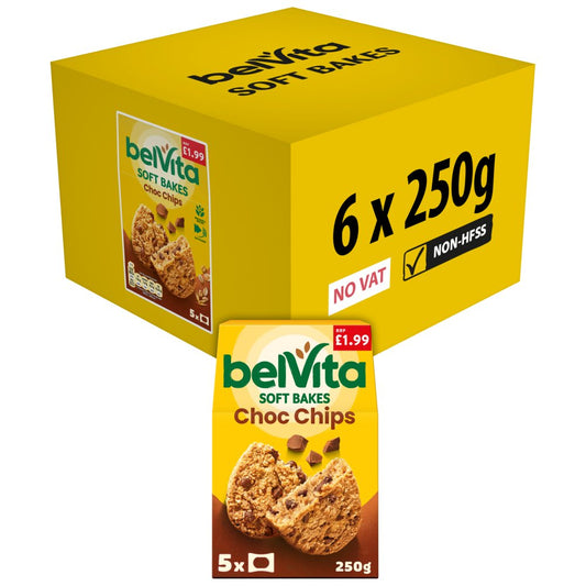 6 x Belvita Soft Bakes Chocolate Chip - 250GM