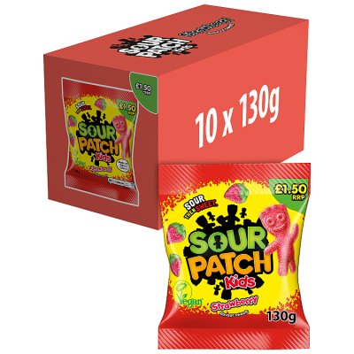 10 x Sour Patch Kids Strawberry - 130GM