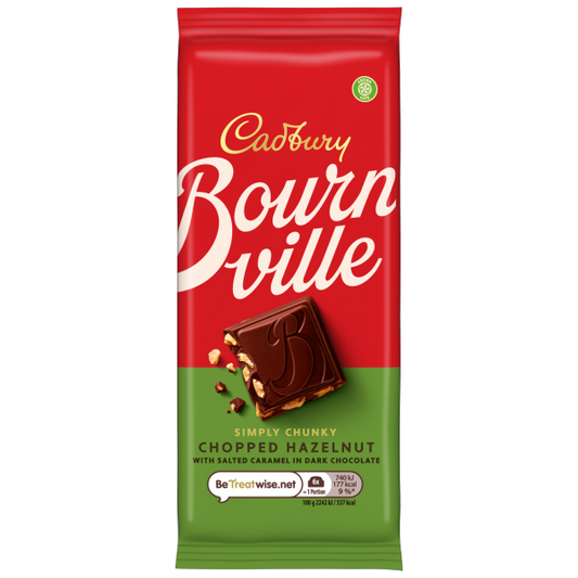 18 x Bournville Caramel Hazelnut - 100G