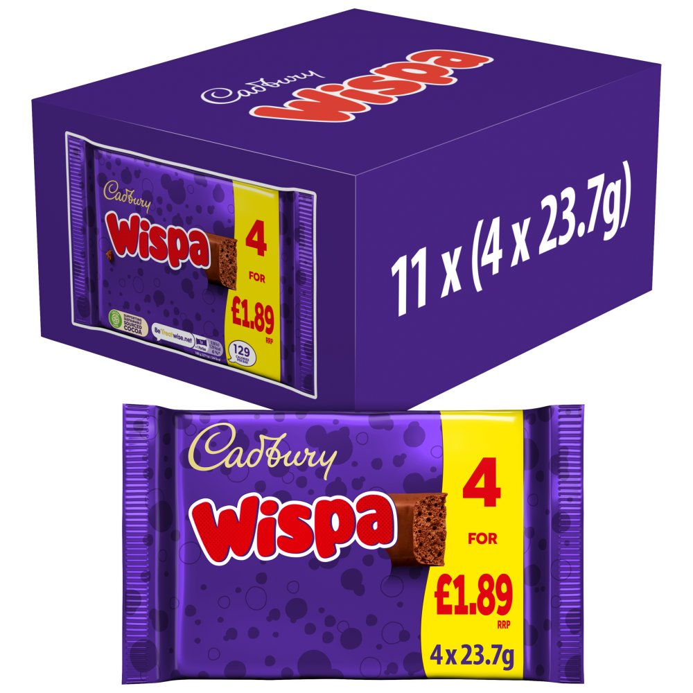 11 x Cadbury Wispa 4pk - 94.8GM