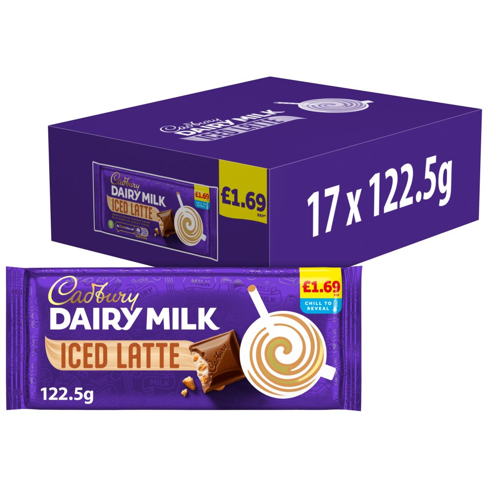 17 x Cadbury Chocolate Iced Latte Large Bar - 123GM