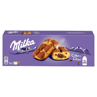 14 x Milka Choc Chip Cake Bars 5 Pack - 175GM