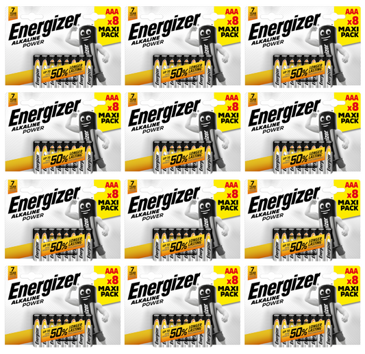 12 x Energizer Power Aaa 4+4 Free Batteries - 8 Pack
