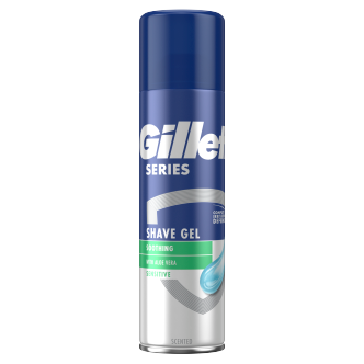 6 x Gillette Shave Gel  Soothing Aloe Vera Sensitive Skin - 200Ml