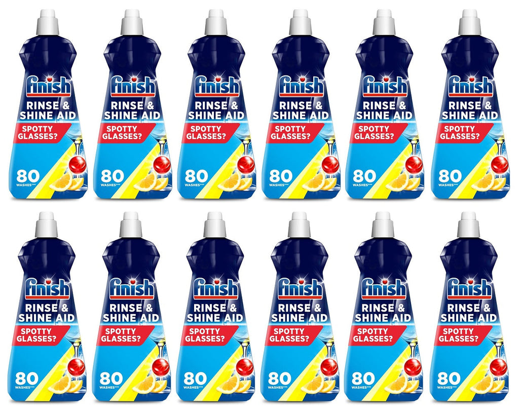 12 x Finish Rinse Aid Lemon 400Ml