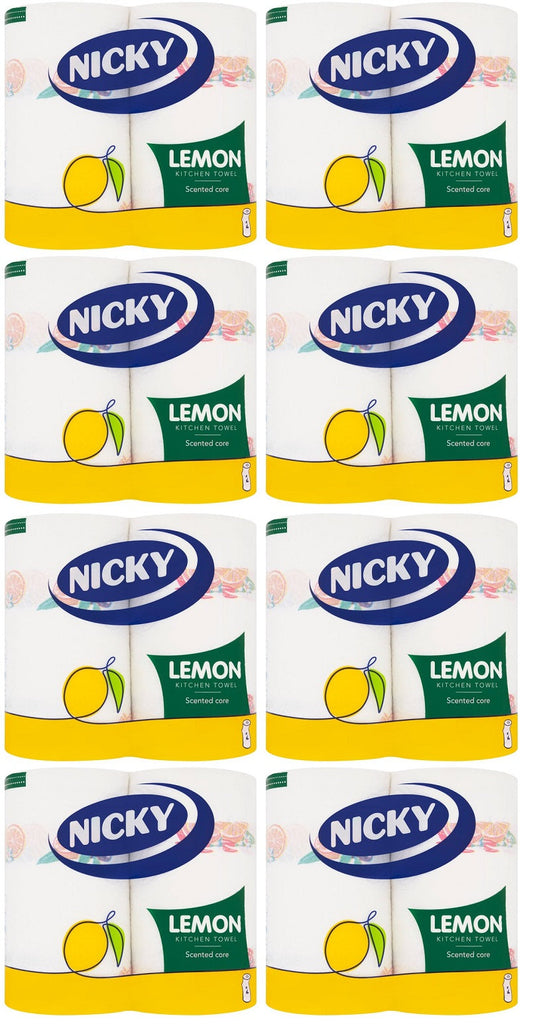 8 x Nicky Lemon Kitchen Towel 2 Rolls