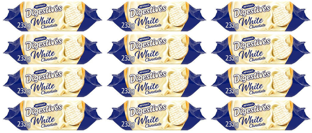 12 x Mcvitie's Digestives White Chocolate 232G