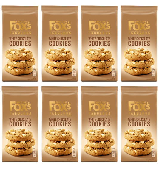 8 x Fox's Fabulous White Chocolate Cookies 180G