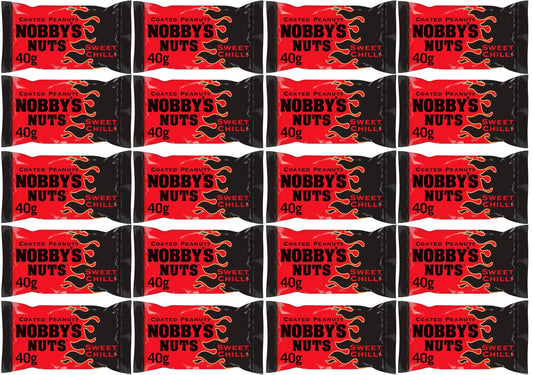 20 x Nobby's Nuts Sweet Chilli Flavour Coated Peanuts 40G