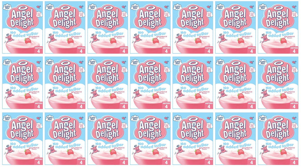 21 x Angel Delight Strawberry No Added Sugar Instant Dessert 47G