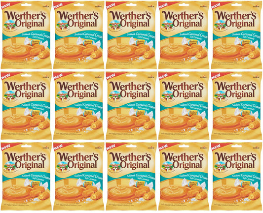 15 x Werther's Original Salted Caramel Cream Soft Caramels 125G