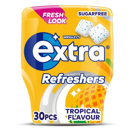 6 x Wrigley's Extra Bottle Refreshers Tropical 30Pc