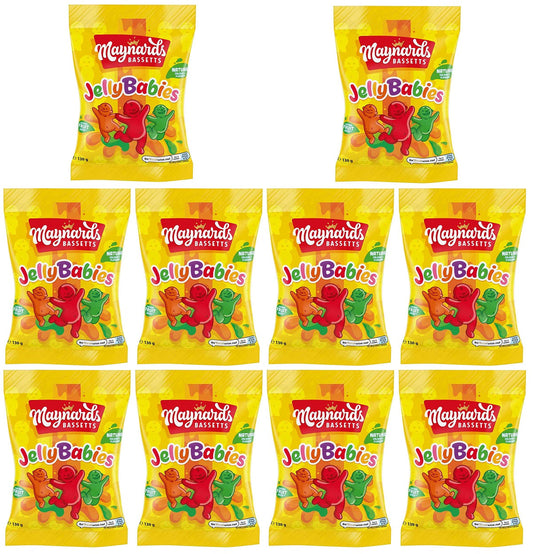 10 x Maynards Bassetts Jelly Babies 130G
