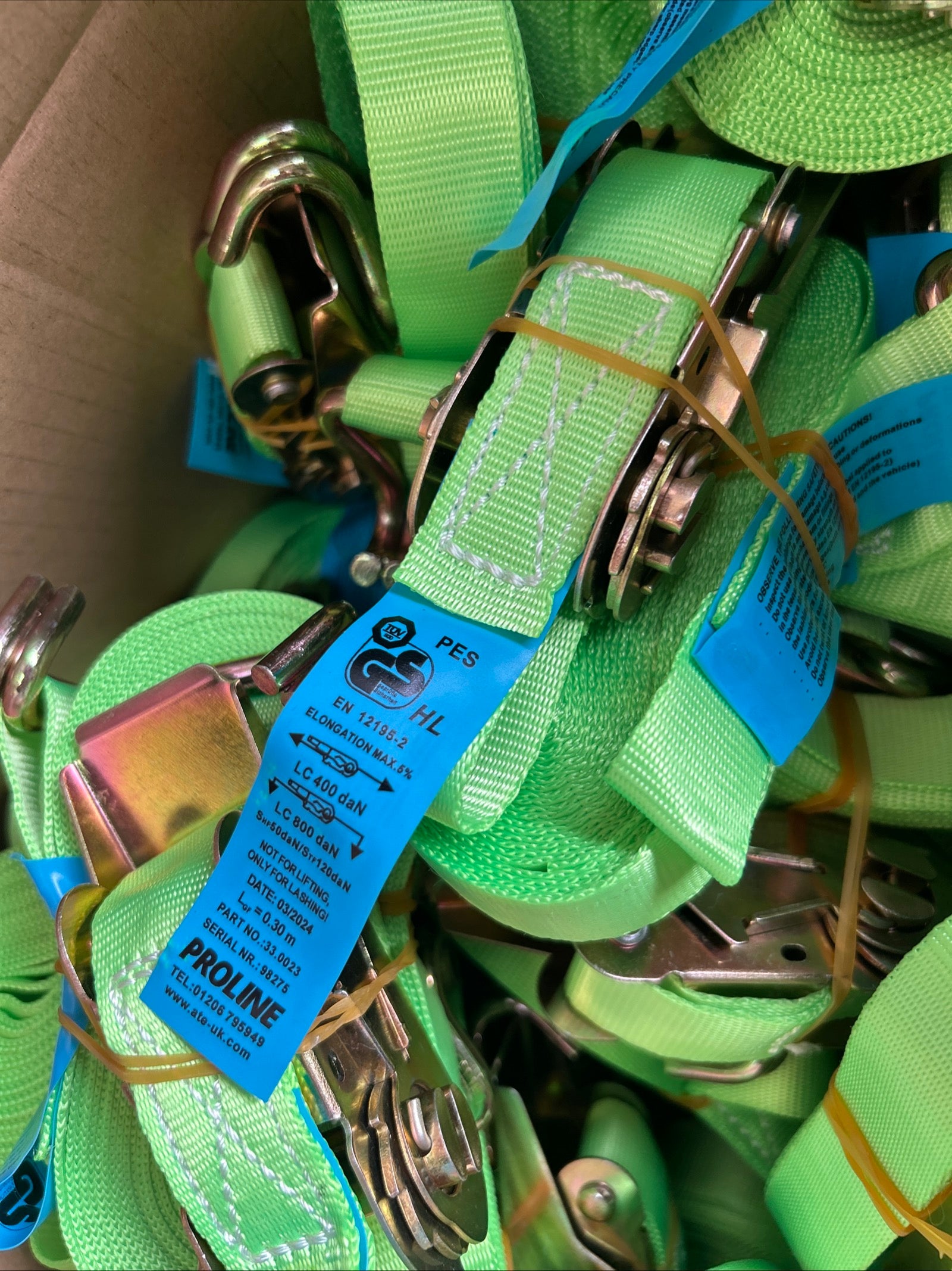 75 x Proline Cargo Lashing Ratchet Straps