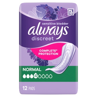 4 x Always Discreet Normal  - 12 PACK