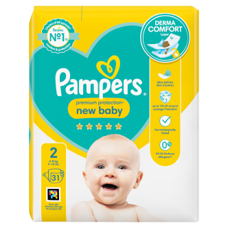 4 x Pampers New Baby Size 2 31 Pack
