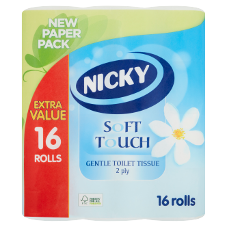 5 x Nicky Soft Touch White 16 Roll