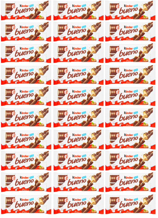 30 x Kinder Bueno Bar Milk Choc 43Gm