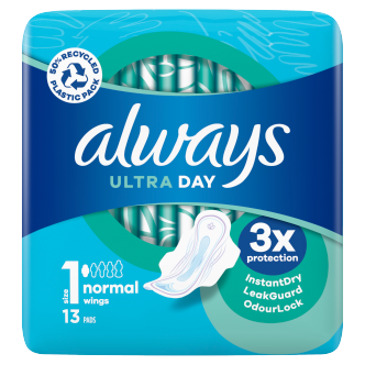 16 x Always Ultra Normal Plus - 13 Pack
