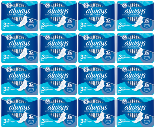 16 x Always Ultra Night - 9 Pack