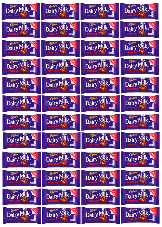 48 x Cadbury Fruit & Nut Std Irish - 53Gm