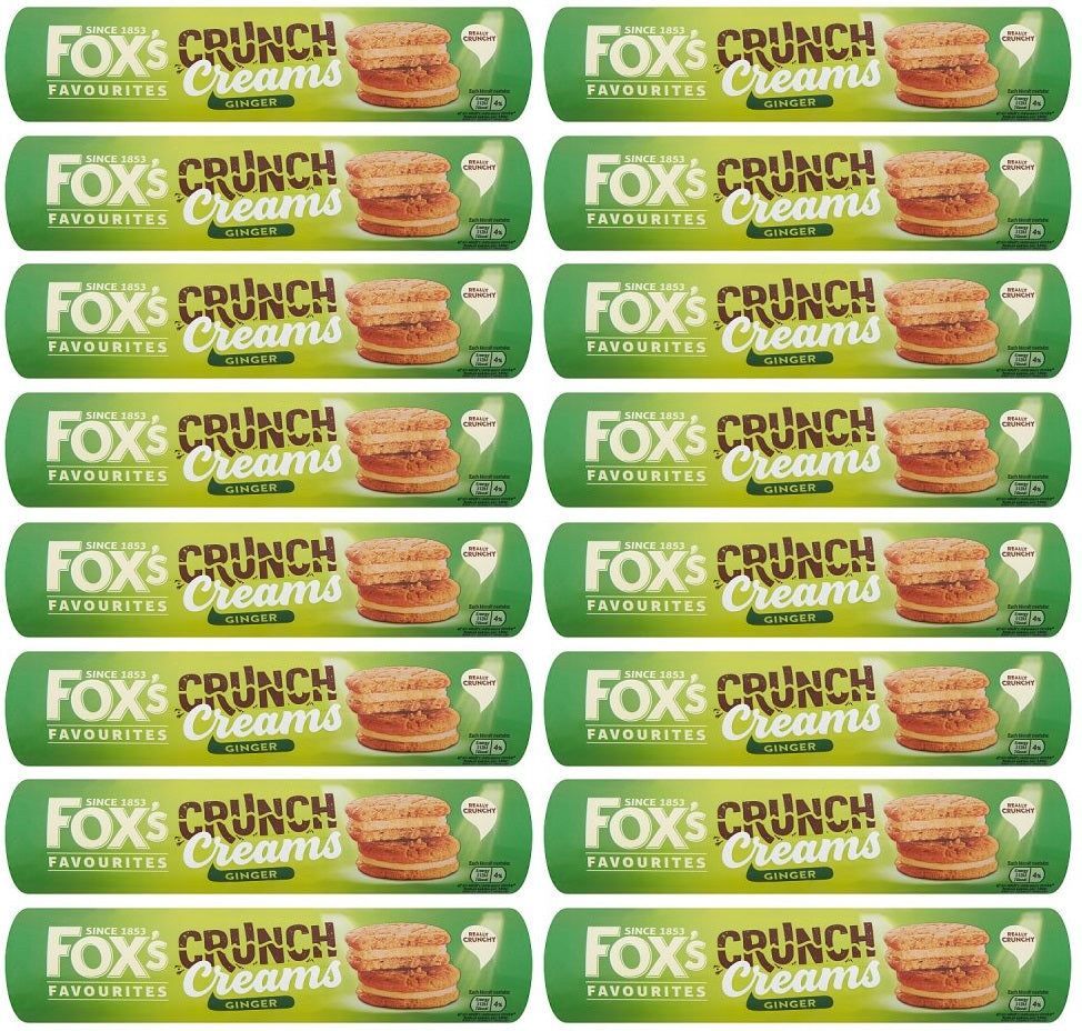 16 x Fox's Favourites Crunch Creams Ginger 200G