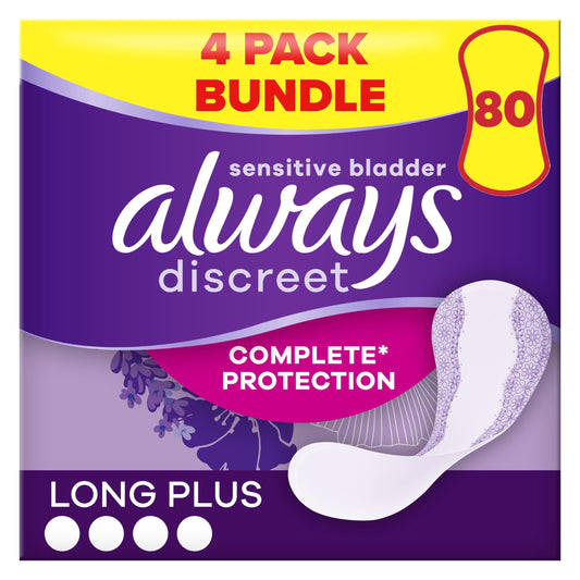 4 x Always Discreet Liners Plus  - 20 PACK