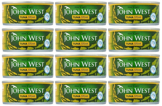 12 x John West Tuna Steak In Sunflower Oil 160G