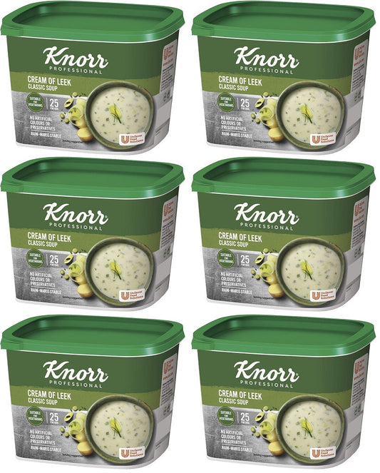 6 x Knorr Professional Classic Cream Of Leek Soup 25 Port