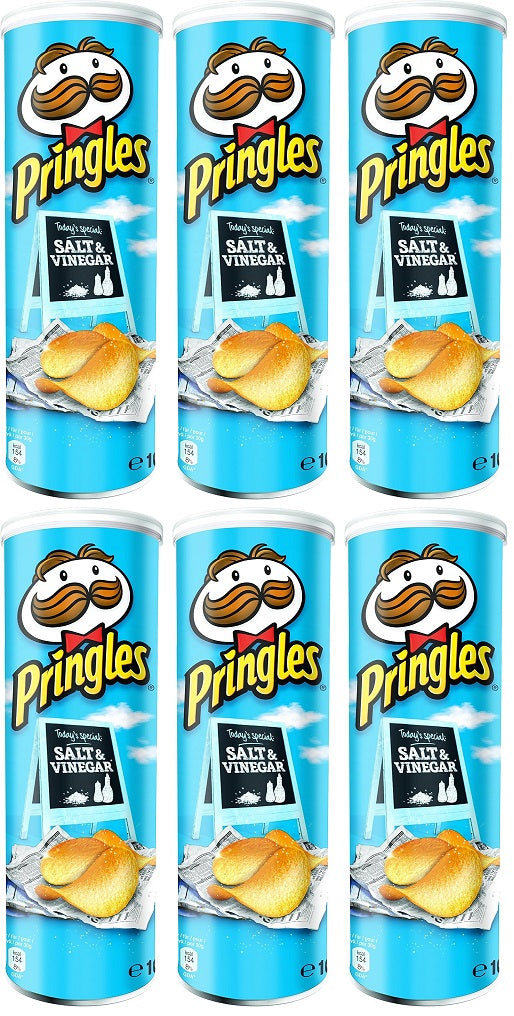6 x Pringles Salt & Vinegar - 165GM