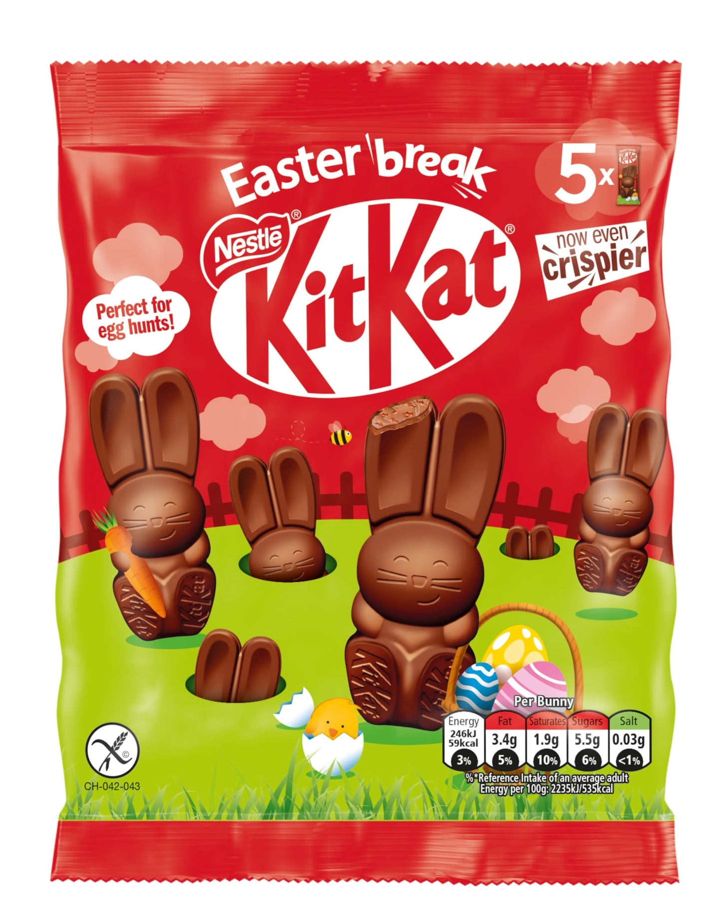 12 x Kitkat Mini Bunny Milk Choc Sharing Bag - 55GM